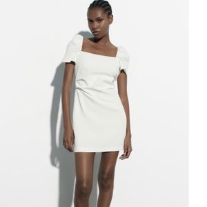 Zara linen short white dress